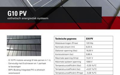 Nieuw G10 PV estetisch energiedak systeem